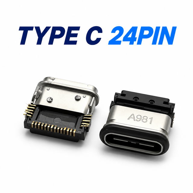 Sealed 24Pin Type-C Female Socket with Dust & Water Resistance for Outdoor IoT Sensor Modules