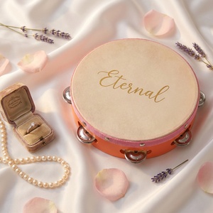 <span class=keywords><strong>Tambourin</strong></span> artisanal <span class=keywords><strong>professionnel</strong></span> en bois de couleur naturelle, personnalisable avec logo, mini, 4/6 pouces, pour mariage et fête, vente en gros - Product Image 4