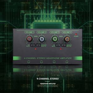 Xtuga EH04 Amplificateur de <span class=keywords><strong>Casque</strong></span> Compact à <span class=keywords><strong>4</strong></span> <span class=keywords><strong>Canaux</strong></span> pour Moniteurs et Studios, Amplificateur Stéréo pour Scène et Mixeur Musical - Product Image 4