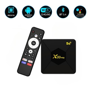 Boîtier TV Android 14.0 populaire X99 Pro Rockchip RK3518 2 Go 8/16 Go avec décodage vidéo 8K, BT5.4, Wifi6, USB3.0, LAN 100M - Product Image 1