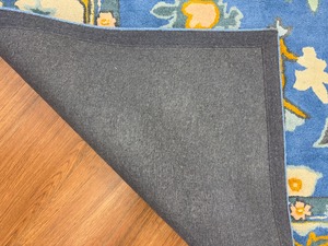 พรมขนสัตว์แบบถักมือสีเบจพรมทออกลายดอกไม้ทำด้วยมือแบบอินเดียกันไฟฟ้าสถิตย์สำหรับห้องนั่งเล่นห้องนอนของตกแต่งบ้าน - Product Image 2