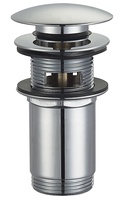 Tapón de Desagüe Universal para Lavabo, Latón Mate Negro, Tapón de Desagüe para Lavabo con Desagüe de Rebosadero