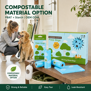 Bolsas Compostables para Excremento de Perro, Personalizadas OEM, ASTM D6400, Sin Perfume, Control de Olores, para Paseos Diarios, Empaque Personalizado - Product Image 5