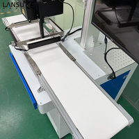 Machine de marquage laser à fibre en cabinet 20W 30W 50W avec système de vision CCD pour le marquage de logos métalliques