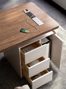 โต๊ะทำงานไม้แบบมินิมอลโต๊ะกว้างพนักงานซีอีโอ<span class=keywords><strong>ประธาน</strong></span>พนักงานบ้านออฟฟิศ - Product Image 4