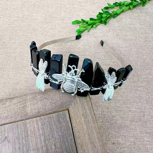 Vendita Calda: Fasce per Capelli Artigianali con Cristalli <span class=keywords><strong>di</strong></span> Quarzo Naturale, Accessori per Capelli per Decorazione e Feste - Product Image 2