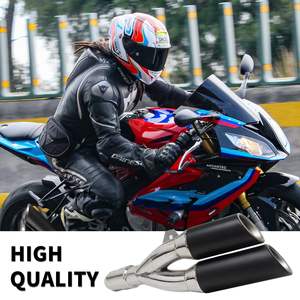 Tubo de Escape Universal para Motocicleta de Acero Inoxidable de Alta Calidad de 51 mm, Silenciador DB Killer Modificado con Doble Orificio de Escape - Product Image 6