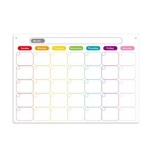 Calendrier magnétique personnalisé pour réfrigérateur, tableau blanc magnétique mural, autocollant d'apprentissage, planificateur mensuel, tableau de messages hebdomadaire - Product Image 5