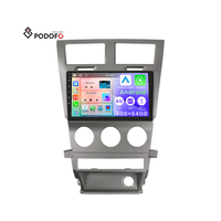 Podofo 9 pouces Android autoradio sans fil Carplay/Android Auto 4 + 64G pour Dodge Avenger 2008-2010 GPS WiFi FM RDS OEM Autoradio