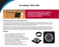 Indicateur d'impact MAG 2000, moniteur de choc mécanique 2G, fixation par vis en plastique, drapeau rouge réversible, équipement lourd, logistique, sécurité