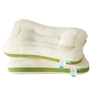 Oreiller en graines de Cassia, support de massage oblong pour la colonne cervicale, usage domestique pour adultes, garni de fibres synthétiques blanches - Product Image 5