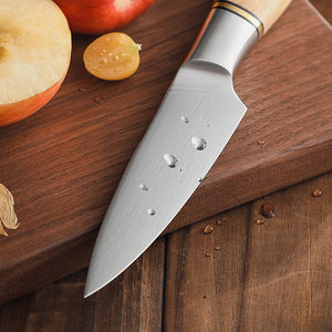 Couteau d'office de cuisine fait main Sandvik <span class=keywords><strong>14C28N</strong></span> en <span class=keywords><strong>acier</strong></span> au carbone avec manche en bois d'olivier - Product Image 3