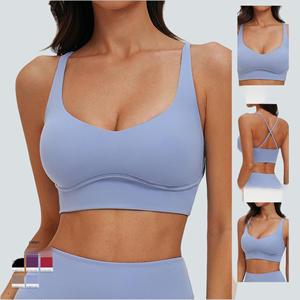 <span class=keywords><strong>Sujetador</strong></span> deportivo de lujo con diseño hueco y cintura personalizada, levanta glúteos, cómodo para fitness - Product Image 5