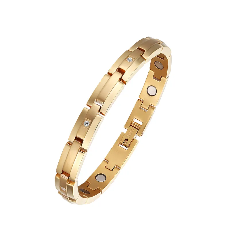 Magnetit Pure Titanium Armband Schmuck, Zirkon Germanium Mode, beliebte Rose Gold Magnetic Titan Armband für Damen