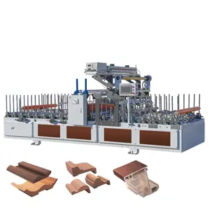 Best quality PUR hot melt glue profile 1300A wrapping machine for PVC profile line laminating wood profile wrapping machine