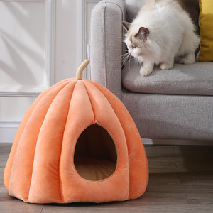 Cama para gatos modelo <span class=keywords><strong>calabaza</strong></span> forma gato <span class=keywords><strong>mate</strong></span> fábrica venta al por mayor venta caliente - Product Image 4