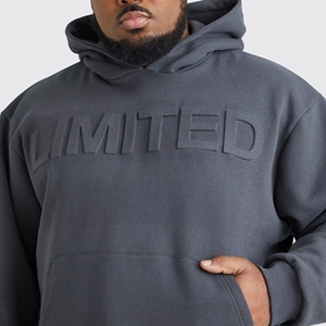 Sudaderas con Capucha para Hombre, 100% Algodón, Peso Pesado, 500 Gsm, Antiarrugas, Estilo Cuadrado, Talla Grande, Personalizadas, con Estampado 3D en Relieve - Product Image 4