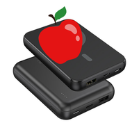Série promotionnelle, simple et portable, batterie externe sans fil magnétique 5000mAh 5W, affichage LED