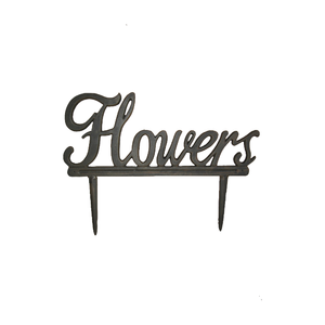 Hierro fundido flores letras <span class=keywords><strong>en</strong></span> forma de jardín decorativo borde valla metal césped barrera valla corta Decoración - Product Image 1