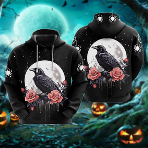 <strong>Goth</strong> Crow Graphic Sweatshirts Horror Ghost 3D Printed Hoodies <strong>for</strong> <strong>Men</strong> <strong>Clothes</strong> Casual Halloween Gift Pullovers Pumpkin Tracksuit - Product Image 2