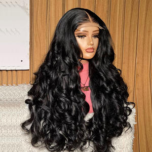Venta al por mayor de onda suelta 13*4 de encaje de alta definición de calidad superior de pelo humano crudo pelucas rizadas sin pegamento a granel <span class=keywords><strong>comprar</strong></span> pelucas de cabello humano sin procesar - Product Image 1