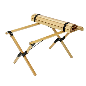 Camping Pliant Portable Pliable En Plein Air Pique-Nique Gâteau Rouleau Bois En Bois Patio Voyage Jardin Jardin Parties BBQ <span class=keywords><strong>Table</strong></span> Roulante - Product Image 2