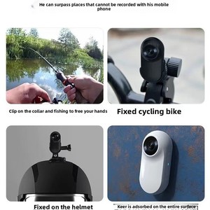 쉬운 승마 개 하네스 솔리드 패턴 디자인 마그네틱 칼라 소유자의 칼라와 가죽 끈이있는 HD 스마트 야외 스포츠 애완 동물 카메라 - Product Image 3