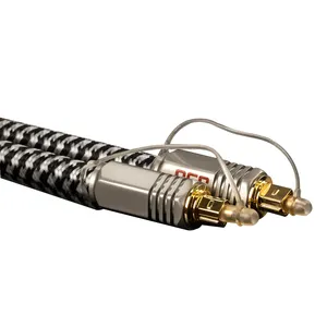S/PDIF Subwoofer kablosu Fiber optik dijital ses kablosu için çinko alaşımlı konnektör PlayStation 4/PS4 Xbox