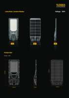 Lámpara LED de Calle para Exteriores TLD003 de Alta Luminosidad, Todo en Uno, Alimentada por CA, Impermeable IP66, 300W, de Aluminio, con Control Remoto y Regulable