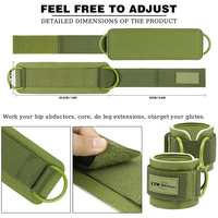 Sangle d'haltérophilie de cheville réglable en nylon pour machine à câble Sangles de cheville pour entraînement avec logo personnalisé