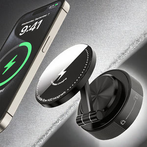 Chargeur sans fil pliable 15W, support de téléphone fin pour voiture avec aspiration, aimants puissants, hauteur réglable, pour tableau de bord et bureau (compatible 16/15) - Product Image 6