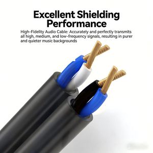 Wholesale Universal <b>Car</b> <b>Amplifier</b> Audio Super Soft Matte PVC 2RCA Twisted Pair Cable - Product Image 5