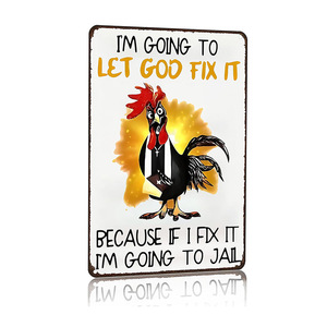 Divertenti Regali a Tema Pollo, Poster Decorativo in Latta 'Cluck Find' per Casa, Fattoria, Cucina, Giardino, 7.87x11.8 Pollici, Uso Interno/Esterno - Product Image 6