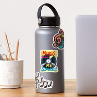 50 Autocollants Vinyle Imperméables Graffiti Musique Inspirante pour Guitare, Skateboard, Ordinateur Portable – Décoratifs, Amovibles et Imprimés en Couleur
