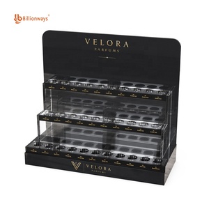 Expositor <span class=keywords><strong>de</strong></span> Perfume Acrílico Personalizado <span class=keywords><strong>de</strong></span> 8 mm, Estante <span class=keywords><strong>de</strong></span> Mostrador para Botellas <span class=keywords><strong>de</strong></span> Fragancia Pequeñas con Logotipo y Póster - Product Image 6
