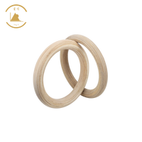 High Quality Birch Plywood Gymnastic Rings Factory Direct Hot Sale Wooden Rings for Sport Training Novelty Gifts