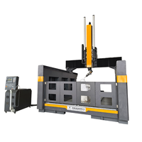 Router CNC de Alta Precisión, Máquina Multifuncional para Cortar Granito, Sierra de Puente para Granito y Mármol, Cambio Automático de Herramienta de 5 Ejes
