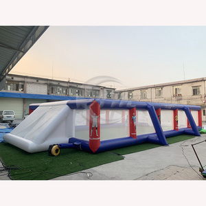 Terrain de football gonflable de qualité commerciale avec château de sport de but de football de savon pour des jeux amusants - Product Image 2