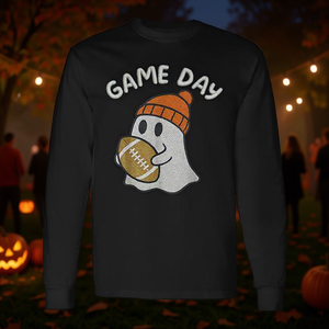 T-shirt à manches longues Football Game Day Ghost, tenue de fête d'Halloween, pour le plaisir en famille - Product Image 3