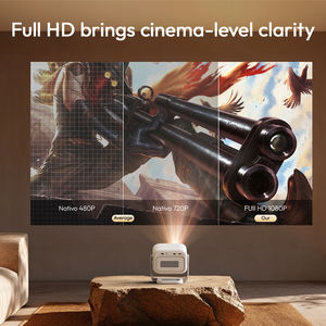 Byintek เครื่องฉาย DLP ขนาด20800mAh ใช้พลังงานจากแบตเตอรี่สีขาวแบบยูเอฟโอ U90โปรเจคเตอร์กลางแจ้งขนาดเล็กพกพาสะดวกใช้งานได้ยาวนานโฮมเธียเตอร์ - Product Image 4