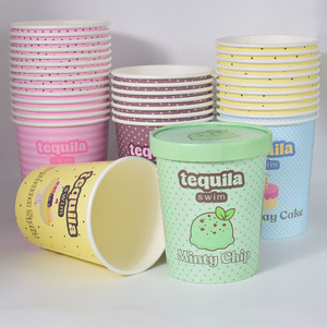 Biodegradable Plain 32oz Ice Cream Paper Bowls-<strong>Simple</strong>, Disposable Dessert Containers for Home Use, Small Businesses&amp;Casual Event - Product Image 1