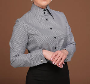 Camicie Formali da <span class=keywords><strong>Donna</strong></span> di Alta Qualità OEM ODM Personalizzate Traspiranti Antirughe in <span class=keywords><strong>Misto</strong></span> Cotone Taglie Forti - Product Image 1