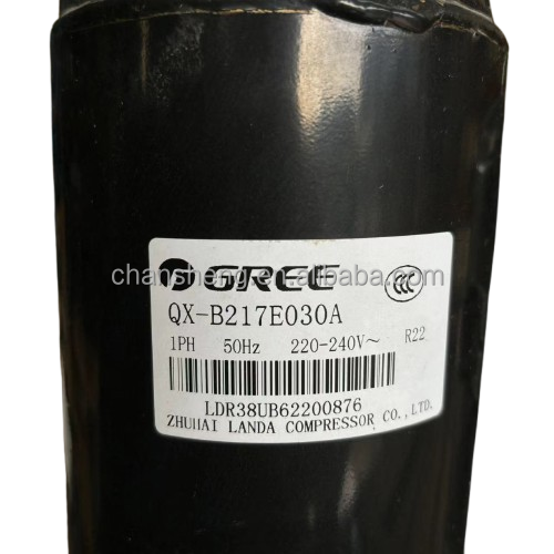 The QX-B217E030A Compressor Is a 1.5HP Rotary air Conditioning Compressor Produced by Gree, Suitable for R22 Refrigerant