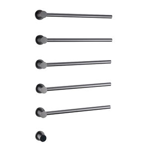 حامل مناشف كهربائي من الفولاذ المقاوم للصدأ مثبت على الحائط باللون الأسود مع شاشة رقمية - Product Image 4