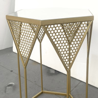 Table de chevet moderne et contemporaine en métal et miroir pour salon, chambre à coucher, salle à manger, meubles de maison pour appartement