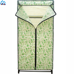 QIDA Metal Almirah Modern Fabric Assemble Bedroom Cloth <strong>Wardrobe</strong> <strong>Portable</strong> Metal Foldable <strong>Wardrobe</strong> - Product Image 3