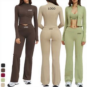 Nouvel ensemble décontracté pour femme, style gingham, taille haute, sensation seconde peau, pour fitness en extérieur, course à pied, sport, gym, entraînement, vêtements de sport de luxe - Product Image 1