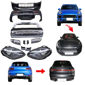 Chất Lượng Cao Cơ Thể Kit Đối Với Macan 95B Nâng Cấp 95B.3 Phía Trước Phía Sau Bumper Thân Cây Bìa LED Đèn Pha Đèn Hậu Thân Cây Nắp - Product Image 3