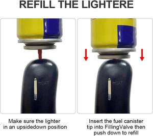 Encendedor de Butano Portátil de Encendido Manual, Encendedor de Velas Recargable de Plástico para Acampar, Chimenea, Fiesta, Barbacoa - Product Image 5