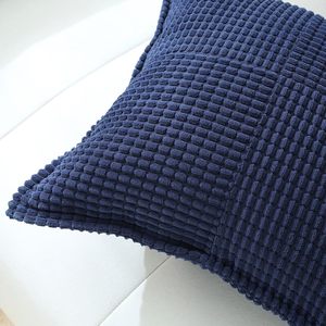 Coussins décoratifs en chenille de polyester, doux pour la peau, écologiques, pour usage hôtelier, avec garnissage en grains de maïs, housse de <span class=keywords><strong>coussin</strong></span> lavable avec fermeture éclair - Product Image 2